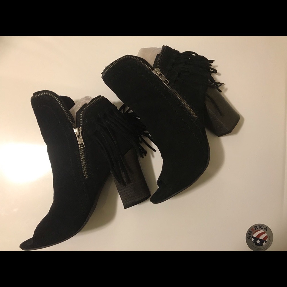Diba Tern Open Toe Fringe Bootie. Size 7. - image 1